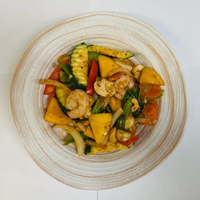 Cashew Nut Mango Shrimp.